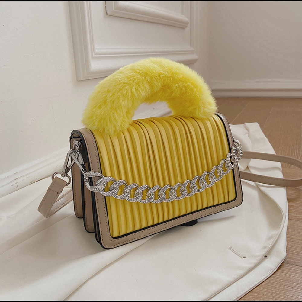 Let Me Tell You Plush Handle Handbag